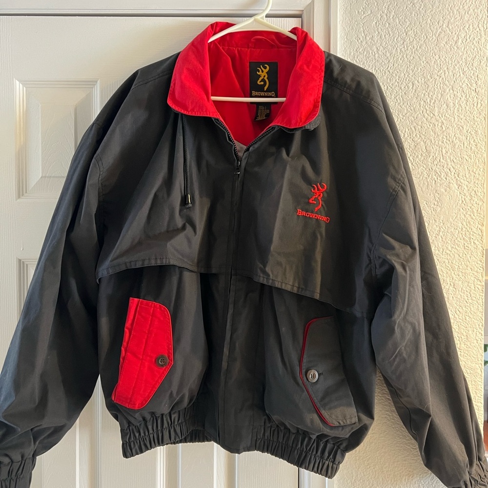 Vintage Browning Red and Black Jacket Mens Large